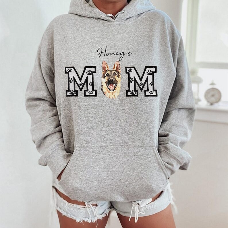 Dog Dad Dog Mom Custom Pet Portrait Embroidered Hoodie Dog Dad with Pet Name, Varsity Dog, Portrait from Photo, Custom Dog Name il_794xN.6106617809_r3tj_1.jpg