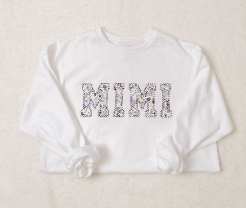 Custom Embroidered Mothers Day Gift | Personalized Embroidery | Spring Apparel | Floral Nana Shirt | Birthday Gift