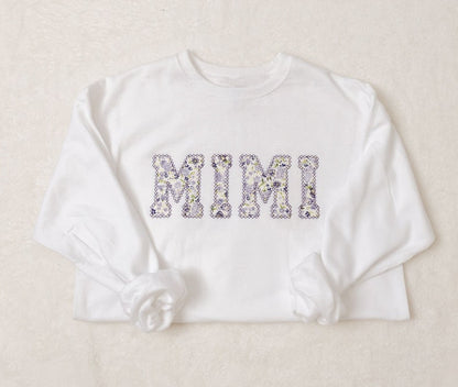 Custom Embroidered Mothers Day Gift | Personalized Embroidery | Spring Apparel | Floral Nana Shirt | Birthday Gift