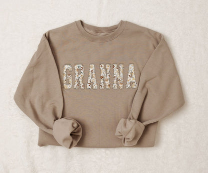 Custom Embroidered Mothers Day Gift | Personalized Embroidery | Spring Apparel | Floral Nana Shirt | Birthday Gift