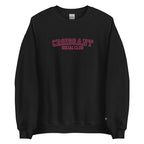 Embroidered Croissant Social Club Sweatshirt, Embroidered Croissant Crewneck, Embroidered Bow Sweatshirt, Embroidered Coquette Aesthetic