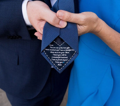Son's Wedding Day Gift From Mother To Groom On His Wedding Personalized Tie Patch il_794xN.6128583247_a0d4.jpg