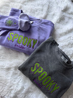 EMBROIDERED SPOOKY SEASON Sweatshirt Embroidered Sweatshirt Halloween Sweatshirt Spooky Season Crewneck Halloween Crewneck Halloween Sweater