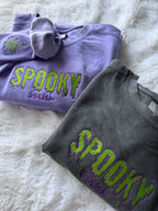 EMBROIDERED SPOOKY SEASON Sweatshirt Embroidered Sweatshirt Halloween Sweatshirt Spooky Season Crewneck Halloween Crewneck Halloween Sweater