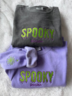 EMBROIDERED SPOOKY SEASON Sweatshirt Embroidered Sweatshirt Halloween Sweatshirt Spooky Season Crewneck Halloween Crewneck Halloween Sweater