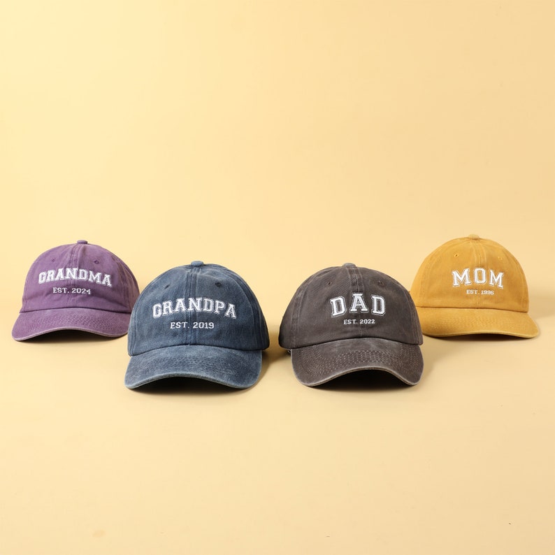 Personalized Vintage Wash Dad Hat - Established Year Embroidery il_794xN.6135478815_bovz.jpg