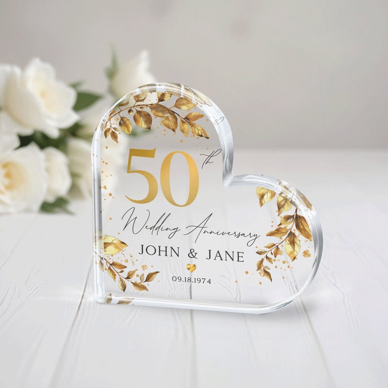 Personalized 50th Anniversary Gift, Gold Anniversary Gift, Wedding Anniversary Keepsake, 50th Anniversary Gift for Couple il_794xN.6145716903_75h1.jpg
