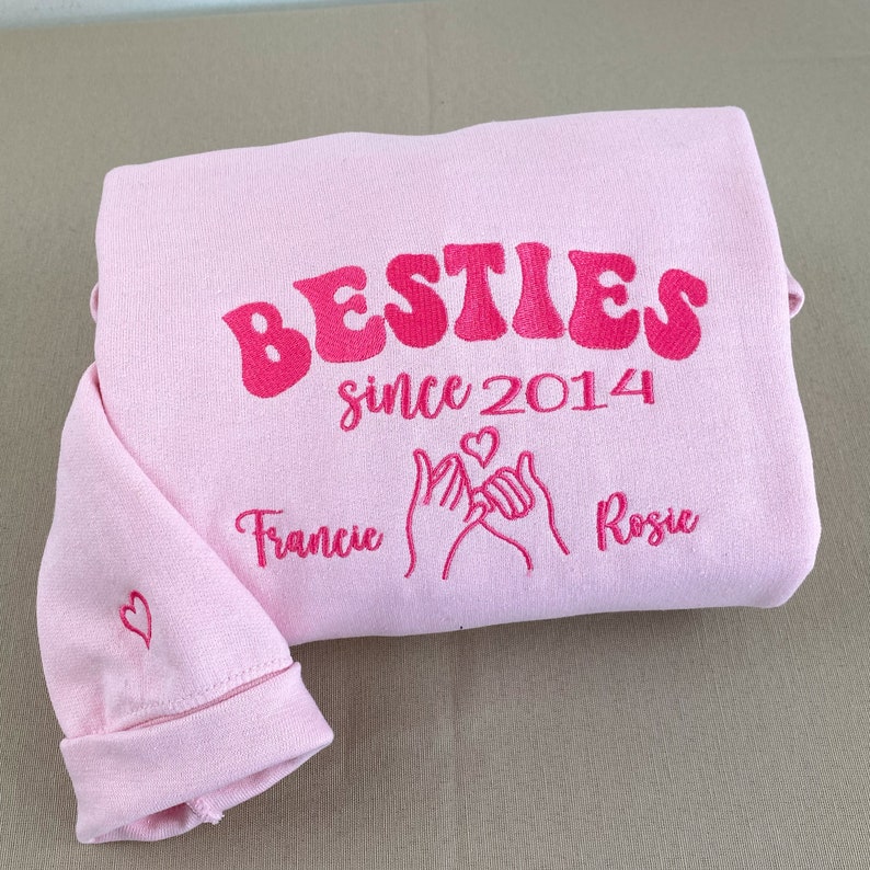 Custom Embroidered Besties Hoodie, Friends Hoodie, Best Friend Sweatshirt Personalized, Besties Shirt, Gift For Best Friend il_794xN.6146313664_9lx0.jpg