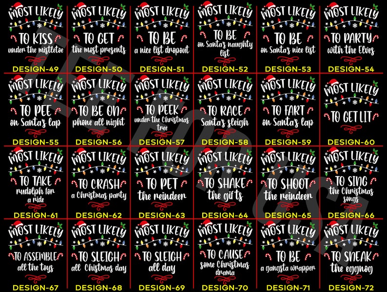 168 Quotes Most Likely to Christmas Shirts,Matching Family Christmas Shirts,Funny Christmas 2025 Party Tee,Matching Pajamas,Long Sleeve,Xmas il_794xN.6149510067_orm8.jpg