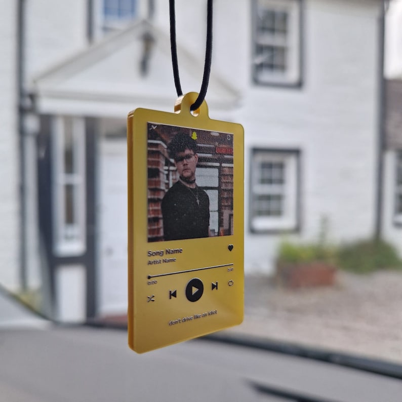 Personalised Music Photo Ornament Hanging Car Polaroid Image Driving Test Pass Gift Idea First Car Charm Mirror Hanging Gift il_794xN.6160329331_soz6.jpg