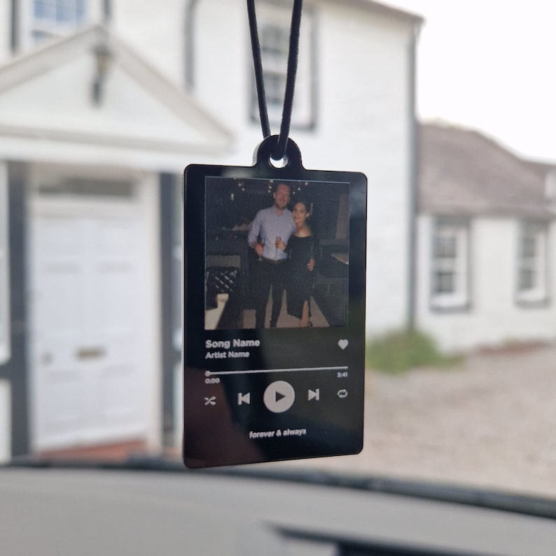 Personalised Music Photo Ornament Hanging Car Polaroid Image Driving Test Pass Gift Idea First Car Charm Mirror Hanging Gift il_794xN.6160329391_clq8.jpg