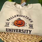 Halloween Town Embroidered Sweatshirt, Vintage Halloween Sweatshirt, Embroidered Halloween Crewneck, Halloween Pumpkin Sweatshirt il_794xN.6161271805_kubf.jpg