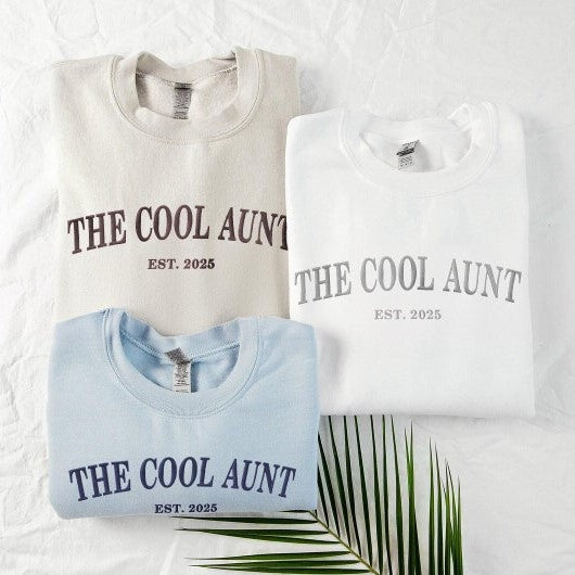 Custom Embroidered Aunt Shirt, Gift for Cool Aunt Niece Nephew, Personalized Mother's Day, Pregnancy Announcement Shirt, Baby Shower Gift il_794xN.6161974764_sat3.jpg