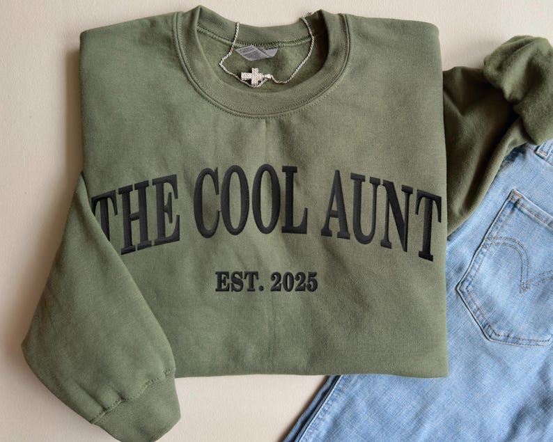 Custom Embroidered Aunt Shirt, Gift for Cool Aunt Niece Nephew, Personalized Mother's Day, Pregnancy Announcement Shirt, Baby Shower Gift il_794xN.6162041602_9q95.jpg