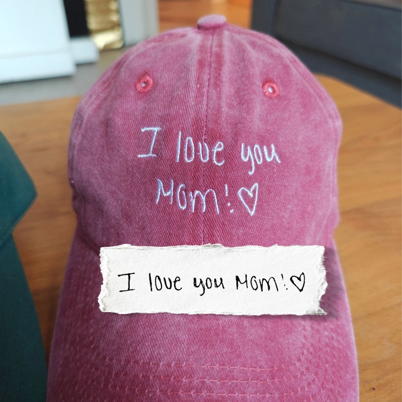 Custom Handwriting Embroidered Hat,Personalized Embroidery Vintage Baseball Cap Hat,Gift For New Dad Mom,Your own text monogram,Bachelorette il_794xN.6168124227_e48m.jpg
