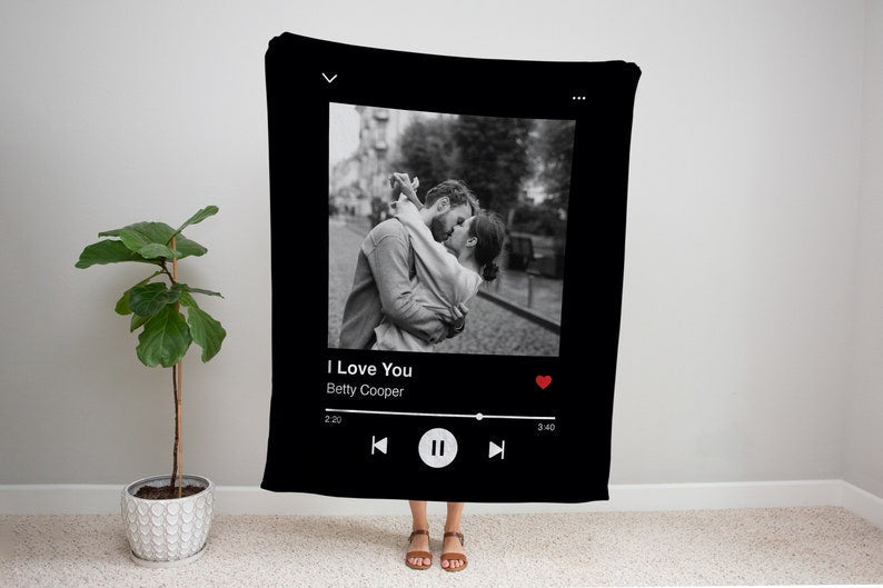 Personalized Music Blanket, Custom Song Photo Blanket,Music Player Blanket, Photo Blanket With Your Song, Christmas Gift, Couple Gifts il_794xN.6177270880_2ppt.jpg