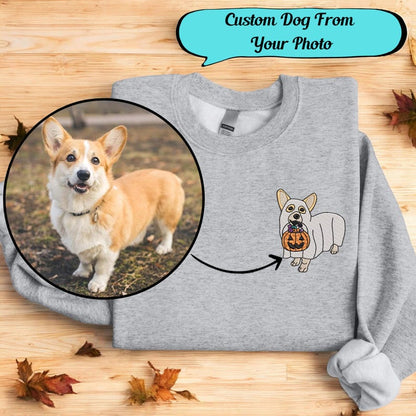 Embroidered Halloween Custom Dog From Your Photo Sweatshirt Crewneck Halloween Dog Shirt Ghost Dog Halloween Hoodie Sweater Spooky Dog il_794xN.6188760308_l913.jpg