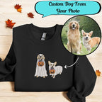Embroidered Halloween Custom Dog From Your Photo Sweatshirt Crewneck Halloween Dog Shirt Ghost Dog Halloween Hoodie Sweater Spooky Dog il_794xN.6188767698_3b0h.jpg