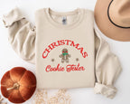Embroidered Christmas Cookie Baker Gingerbread Sweatshirt | Embroidered Christmas Hoodie | Funny Christmas Sweatshirt | Crew Neck Sweatshirt