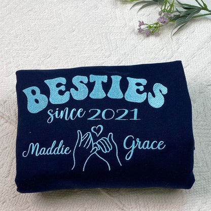 Custom Embroidered Besties Hoodie, Friends Hoodie, Best Friend Sweatshirt Personalized, Besties Shirt, Gift For Best Friend il_794xN.6194408713_hjx7.jpg