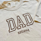 Custom Embroidered Father's Day T-shirt, Name On Sleeve With Icon, Daddy Est Year Shirt, Gift For New Dad, Father's Day Gift il_794xN.6200296597_tbjc_1.jpg