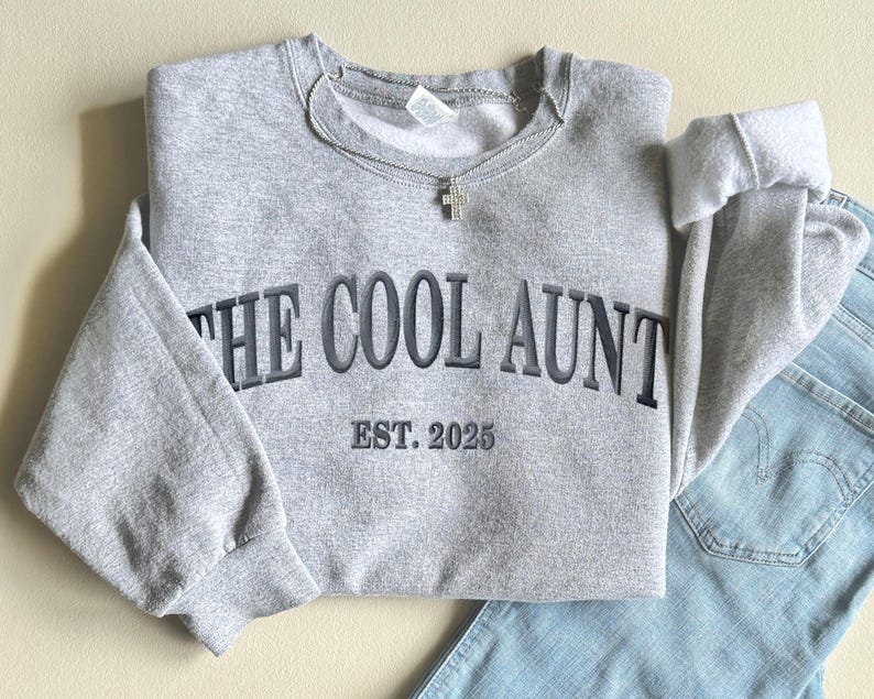 Custom Embroidered Aunt Shirt, Gift for Cool Aunt Niece Nephew, Personalized Mother's Day, Pregnancy Announcement Shirt, Baby Shower Gift il_794xN.6210106551_tjr1.jpg