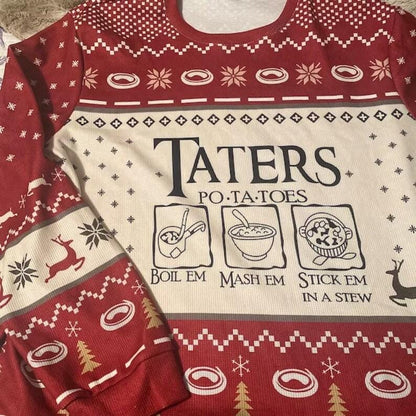 Taters Potatoes Ugly Christmas Sweater, LOTR Fans Sweater, Ugly Sweatshirt, Potatoes Sweater, Christmas Gift Sweatshirt, Xmas Ugly Sweater il_794xN.6214397620_kh6z.jpg