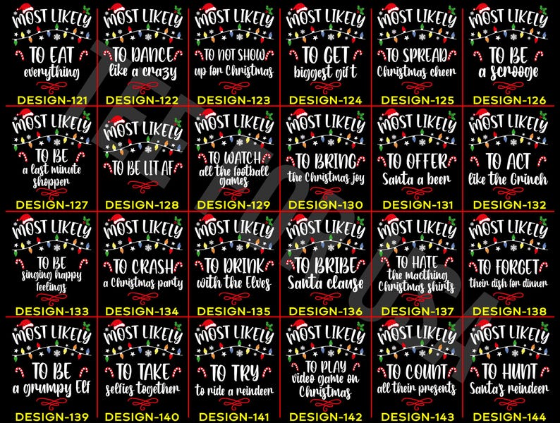 168 Quotes Most Likely to Christmas Shirts,Matching Family Christmas Shirts,Funny Christmas 2025 Party Tee,Matching Pajamas,Long Sleeve,Xmas il_794xN.6221378394_jylp.jpg