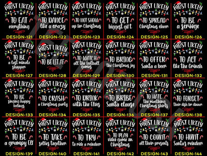 168 Quotes Most Likely to Christmas Shirts,Matching Family Christmas Shirts,Funny Christmas 2025 Party Tee,Matching Pajamas,Long Sleeve,Xmas il_794xN.6221378394_jylp.jpg
