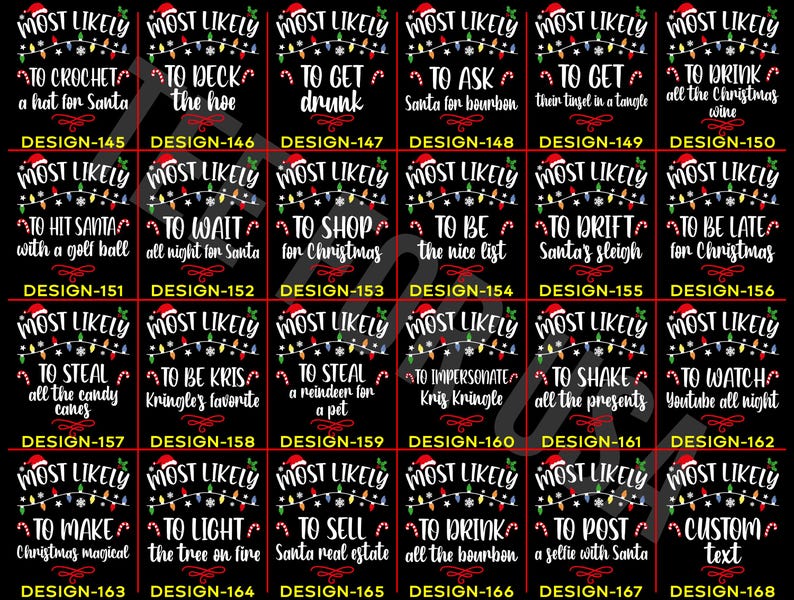 168 Quotes Most Likely to Christmas Shirts,Matching Family Christmas Shirts,Funny Christmas 2025 Party Tee,Matching Pajamas,Long Sleeve,Xmas il_794xN.6221378402_af2j.jpg
