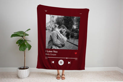 Personalized Music Blanket, Custom Song Photo Blanket,Music Player Blanket, Photo Blanket With Your Song, Christmas Gift, Couple Gifts il_794xN.6225317393_7k61.jpg