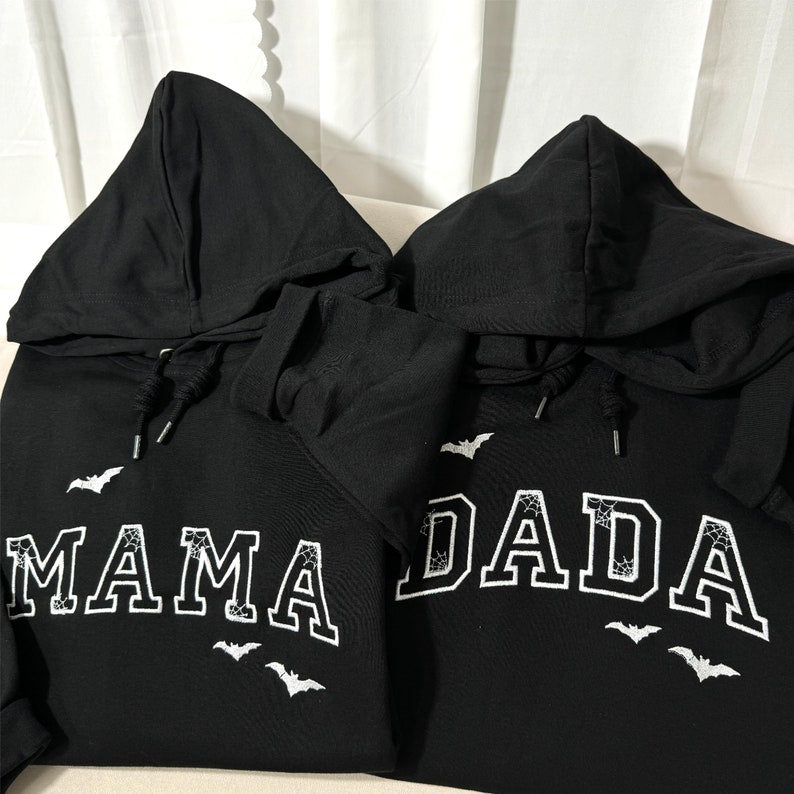 Custom Mama Dada Embroidered Halloween Sweatshirt, Personalized Mom Embroidery Hoodie, Bat Mom Outfit Halloween MAMA Clothing, Mothers Day Gift il_794xN.6234191592_7h7z.jpg