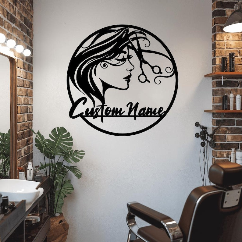 Custom Hair Stylist Metal Sign: Salon Decor, Hairdresser Gift il_794xN.6237252448_42qd.jpg