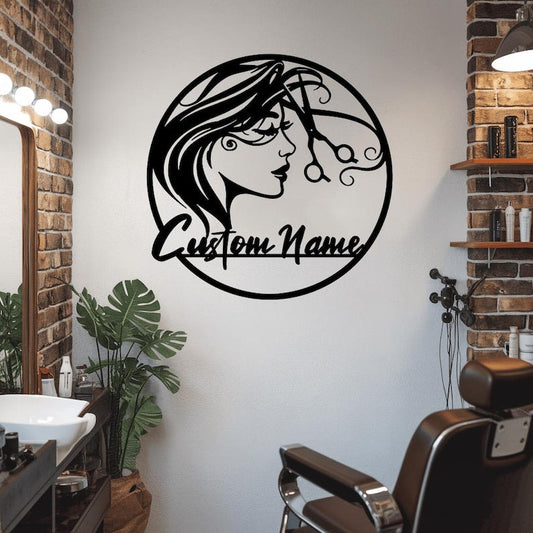 Custom Hair Stylist Metal Sign: Salon Decor, Hairdresser Gift il_794xN.6237252448_42qd.jpg