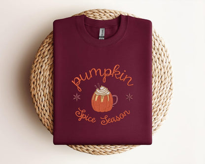 Embroidered Coffee Lover Jumper, Pumpkin Spiced Latte Jumper, Fall Jumper, Autumn Jumper, Cozy Autumn Sweater, Winter Sweater, Fall Hoodie