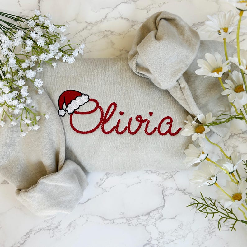 Embroidered Personalized Christmas Sweatshirt, Embroidered Christmas Custom Name Crewneck Sweater, Custom Xmas Gift, Custom Family Sweaters il_794xN.6248463358_mec9.jpg