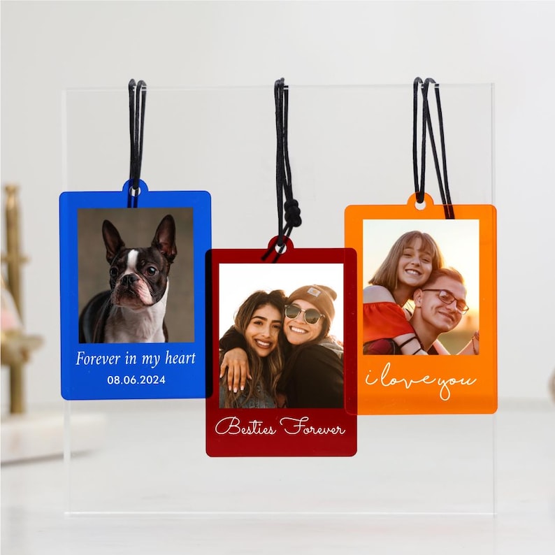 Personalized Photo Car Ornament, Hanging Car Polaroid Any Image, Drive Safe Ornament, Driving Test Pass Gift, Idea First Car Charm Gift il_794xN.6259088348_2y8v.jpg