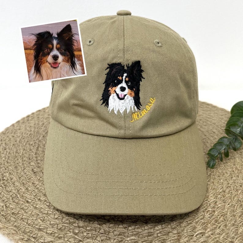 Custom Embroidered Pet Hat, Personalized Dog Portrait Hat, Dog Face, Cat Face, Custom Dog Hat, Custom Cat Hat, Matching Couple Hat il_794xN.6259777040_8q64.jpg