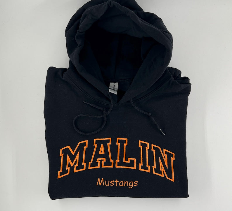 Custom Text Embroidery Hoodie, Custom Saying Clothing, Personalized Text Sweatshirt, Custom Embroidered Varsity Hoodie, Custom Text Apparel
