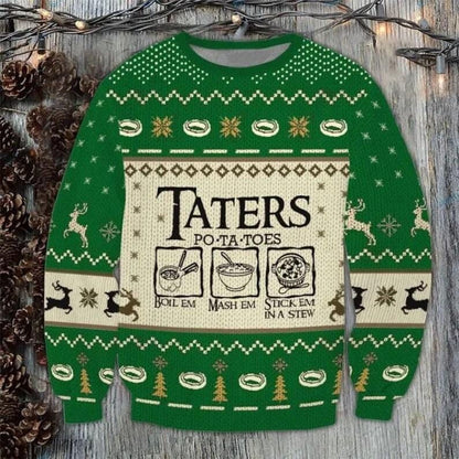 Taters Potatoes Ugly Christmas Sweater, LOTR Fans Sweater, Ugly Sweatshirt, Potatoes Sweater, Christmas Gift Sweatshirt, Xmas Ugly Sweater il_794xN.6262435221_eivl.jpg