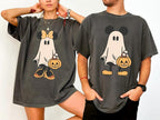 Retro Mickey Minnie Halloween Couple Shirts, Mickey Ghost Shirt, Minnie Ghost Shirt, Spooky Season Shirt, Disney Halloween