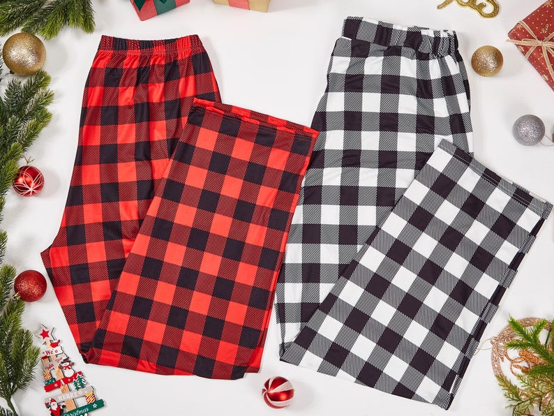 Christmas Pants For Family,Buffalo Plaid Pants,Matching Christmas Pants, Xmas Eve Family Pajamas Toddler,Mommy And Me,Family Women Men il_794xN.6302426700_r7f9.jpg