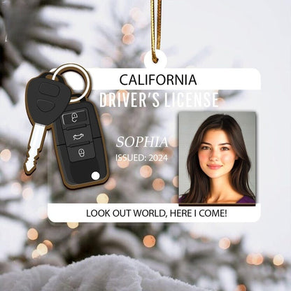 Personalized New Driver Ornament 2025, Drivers License Ornament, Gift for New Driver, Driving Ornament, Drivers Permit Christmas Ornament il_794xN.6302470596_h0po_1.jpg