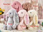 Personalized Embroidered Bunny Rabbit, Personalised Bunny Rabbit Toy,Custom Monogrammed Bunny Rabbit,Bunny Soft Plush Toy,Kids Birthday Gift