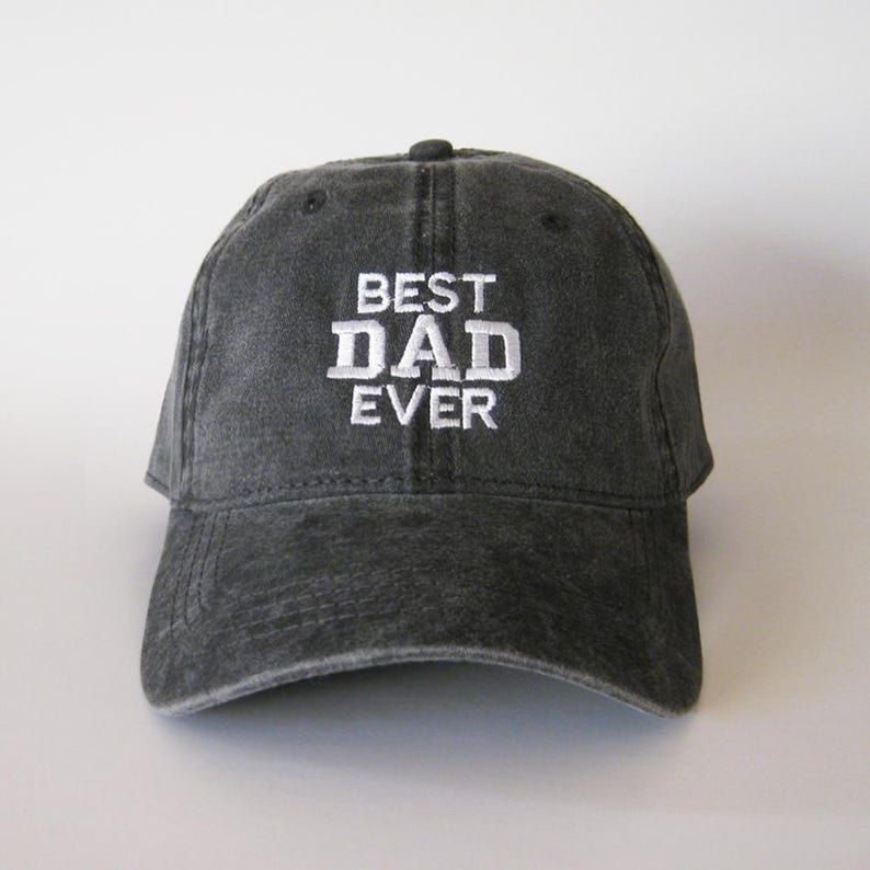 Best Dad Ever Embroidered Hat Vintage Washed Adjustable Baseball Cap, Cool Father s Day Gift for Dad, Casual Everyday Dad Cap for Fathers and Husbands