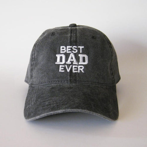 Best Dad Ever Embroidered Hat Vintage Washed Adjustable Baseball Cap, Cool Father s Day Gift for Dad, Casual Everyday Dad Cap for Fathers and Husbands