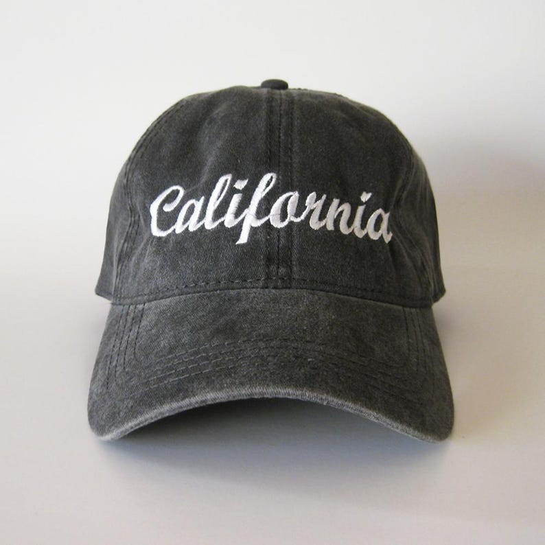 California Embroidered Baseball Cap Vintage Washed Adjustable Dad Hat, Casual Outdoor Travel Hat, Stylish Embroidery Cap Gift for Men and Women Who Love California