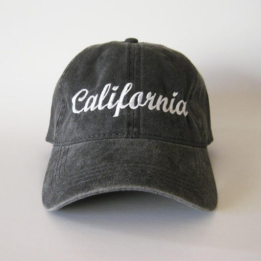 California Embroidered Baseball Cap Vintage Washed Adjustable Dad Hat, Casual Outdoor Travel Hat, Stylish Embroidery Cap Gift for Men and Women Who Love California