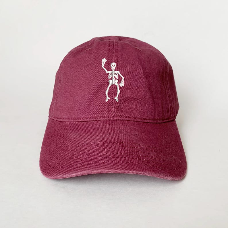 Skeleton Embroidered Halloween Cap Pumpkin Cap Dad Cap Halloween Costumes Embroidered Hat