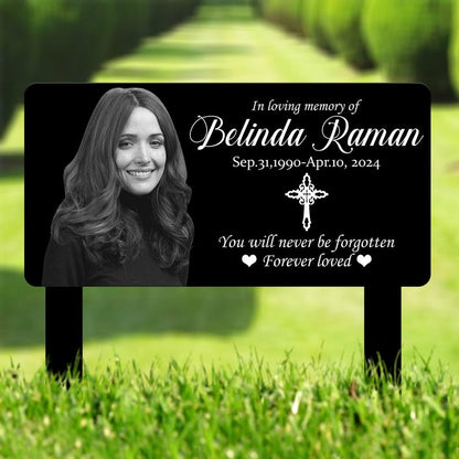 Custom Photo Grave Marker, Temporary Grave Marker With Photo, Outdoor Memorial Plaque, Sympathy Plaque, Remembrance Plaque il_794xN.6342226051_sojd.jpg